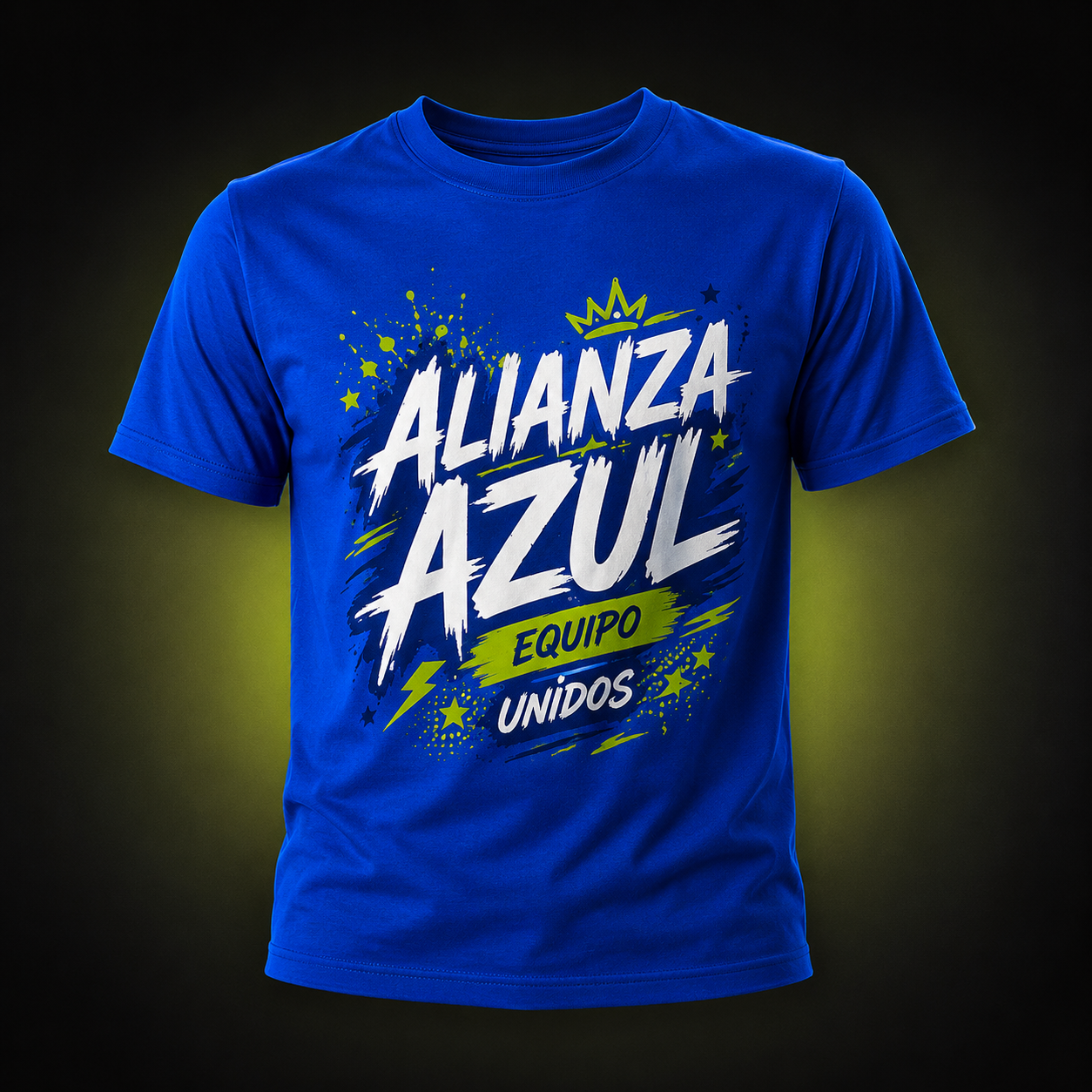 Polera azul personalizada para alianza